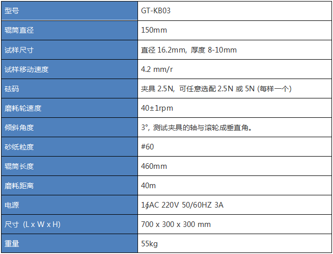 DIN耐磨试验机参数