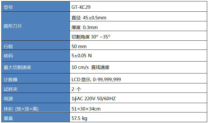 安全手套及鞋帮耐切割测试仪参数